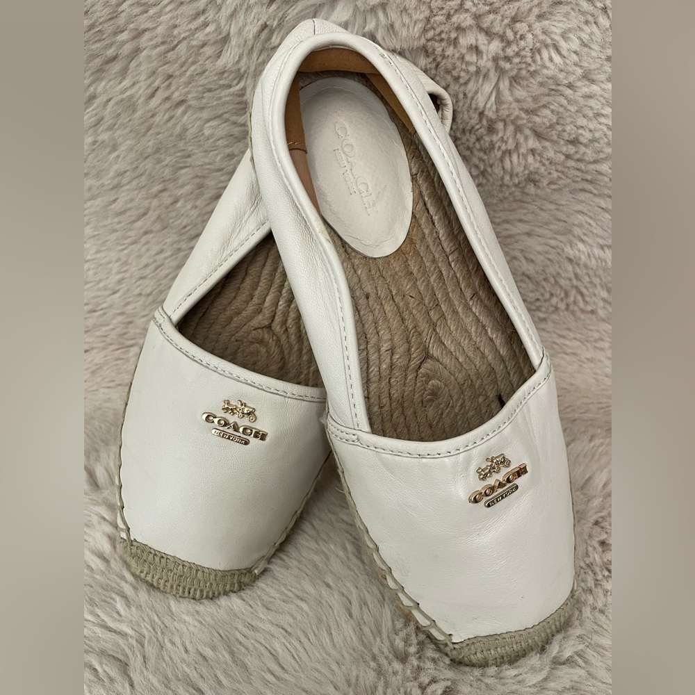 Authentic cream coach Espadrille Loafers Size 7.5